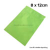 ถุงซิปก้นแบน ตั้งไม่ได้ สีเขียว 8 x 12cm