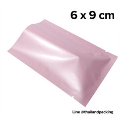 ซองซีล 3 ด้าน เนื้อพลาสติกเงา สีชมพู 6x9cm