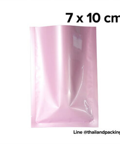 ซองซีล 3 ด้าน เนื้อพลาสติกเงา สีชมพู 7x10cm